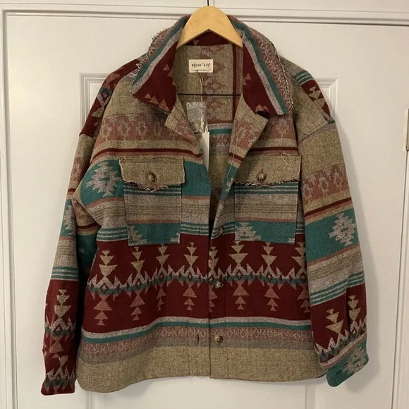 NWT Vici New In Aztec Southwestern Shacket Jacket - Picture 3 of 8